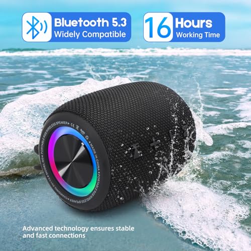 BT5.3 Wireless Speaker 20W Bass Diaphragms with LED