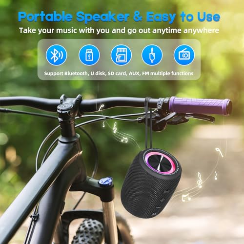 BT5.3 Wireless Speaker 20W Bass Diaphragms with LED