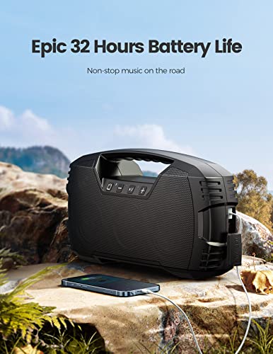 Waterproof Bluetooth Speaker, 40W Portable Wireless Subwoofer