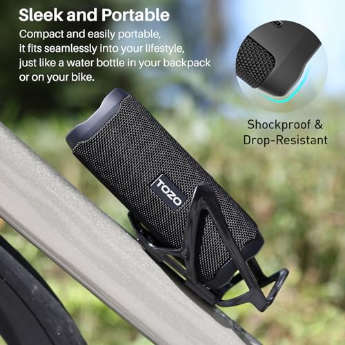TOZO PA2 Bluetooth Speaker: Dual Drivers, Deep Bass, IPX8 Waterproof