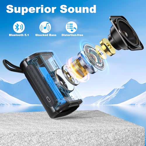 Bobtot Wireless Waterproof Bluetooth Speaker for Home Party