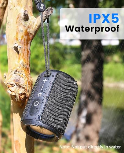 Portable Bluetooth Speaker with TWS, Waterproof, Colorful Lights