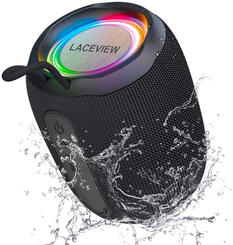Portable Bluetooth Speaker with IPX6 Waterproof, 5 LED Lights