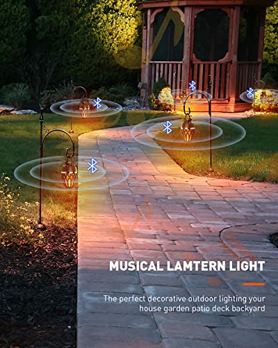 MOFOKEAY 2-Pack Outdoor Bluetooth Speakers with LED Flame