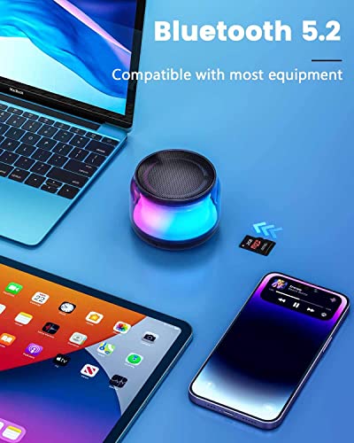 Colorful Lights Bluetooth Speaker for Kids, Teens, Women
