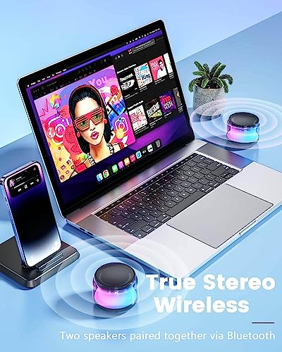 Colorful Lights Bluetooth Speaker for Kids, Teens, Women