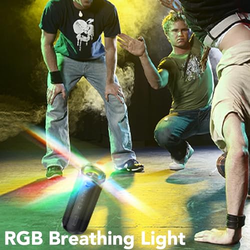 Waterproof Bluetooth Speakers with Loud Stereo Sound, RGB Lights