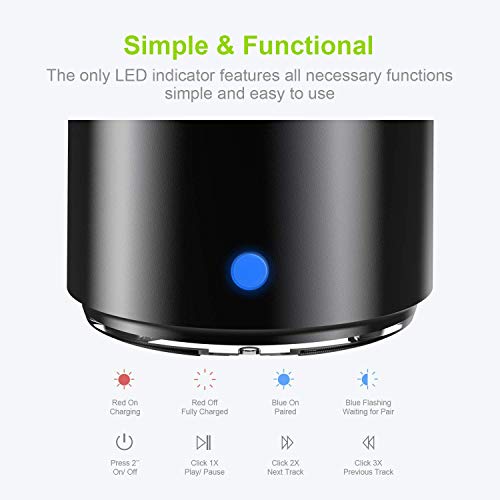 Black IP67 Waterproof Bluetooth Speaker for Travel & Home