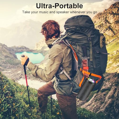 KOOINGYUE Portable Wireless Speaker: Waterproof, Loud Stereo, Dual Pairing