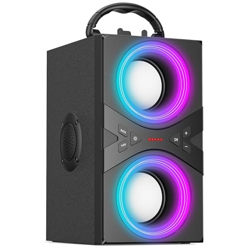 DINDIN Bluetooth Party Speaker, 40W Peak, TWS, Lights