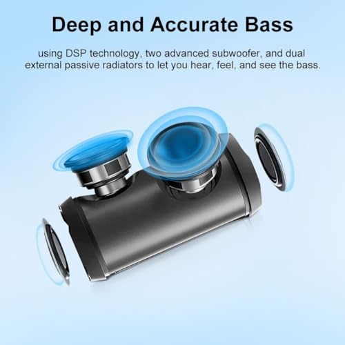 KOOINGYUE Portable Wireless Speaker: Waterproof, Loud Stereo, Dual Pairing