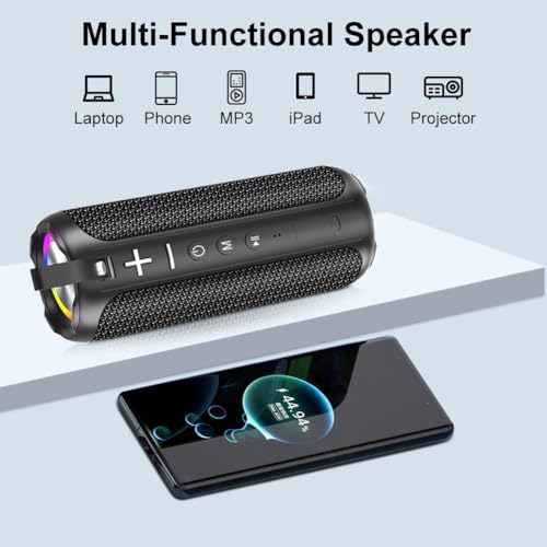 KOOINGYUE Portable Wireless Speaker: Waterproof, Loud Stereo, Dual Pairing