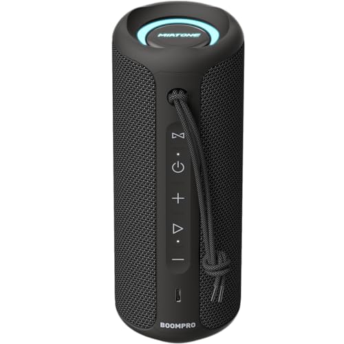 MIATONE Portable Bluetooth Speaker with Stereo Sound, Color Lights