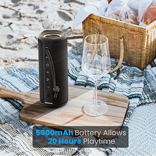 MIATONE Portable Bluetooth Speaker with Stereo Sound, Color Lights