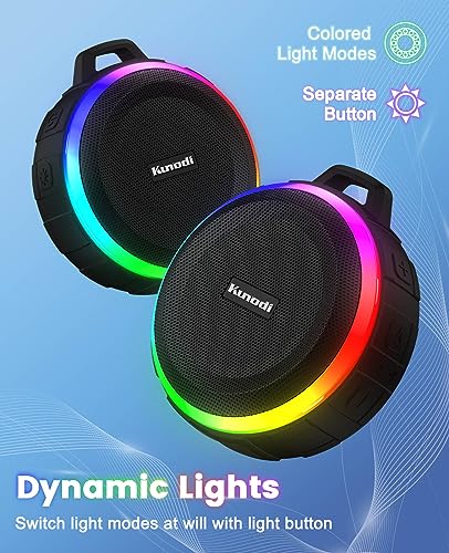 Kunodi Bluetooth Shower Speaker with Dynamic Lights, Clear Sound
