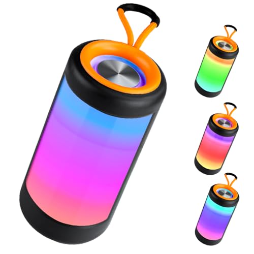 Portable Waterproof Bluetooth Speaker with RGB Lights - 10W