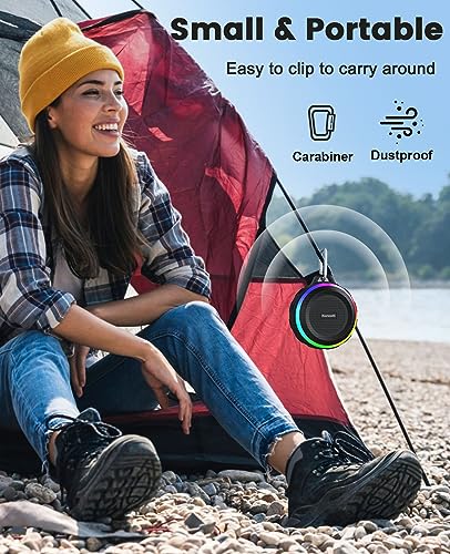 Kunodi Bluetooth Shower Speaker with Dynamic Lights, Clear Sound