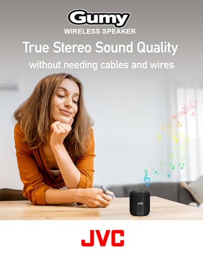 JVC Portable Gumy Wireless Speaker with Surround Sound, Lightweight