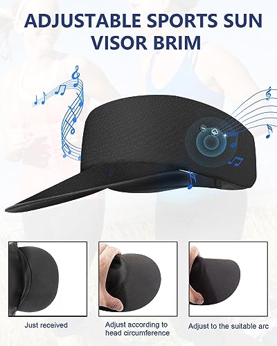ZRUHIG Bluetooth Hat Sun Visor with Wireless Headphones