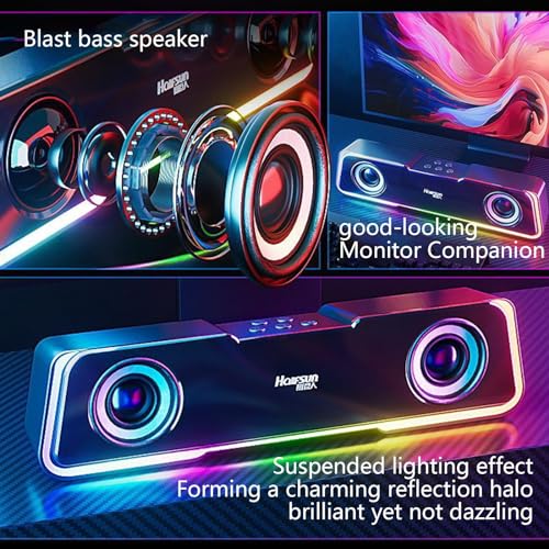 Colorful Bluetooth Subwoofer Sound Bar for Smart TV