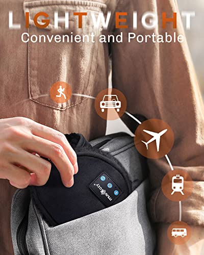 Wireless Bluetooth Ear Muffs with Built-in Speakers & Microphone