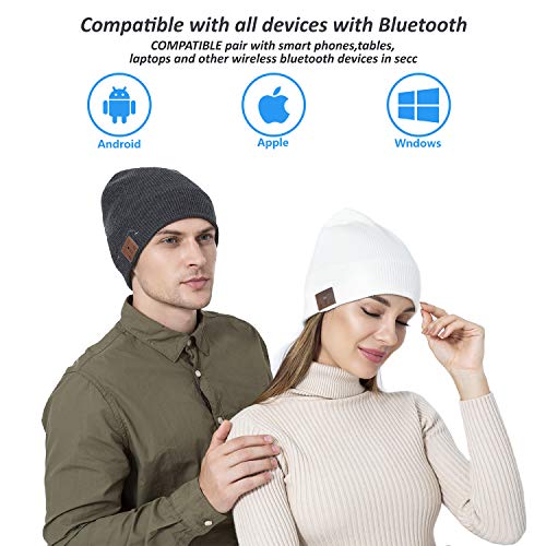 MUSICBEE Bluetooth Beanie: Wireless Knit Winter Cap