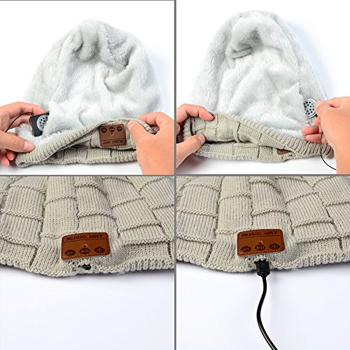 Wireless Bluetooth Music Beanie Hat for Men Women