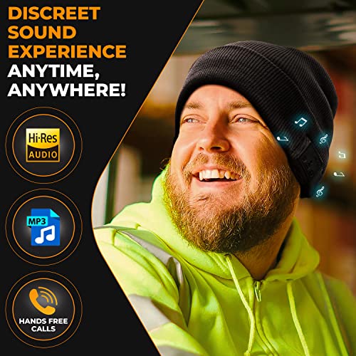 Foxelli Bluetooth Beanie - Wireless Headphones for Men & Women