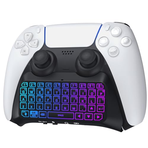 RGB Backlight Wireless Keyboard for PS5 Controller