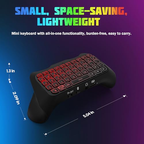 RGB Backlight Wireless Keyboard for PS5 Controller