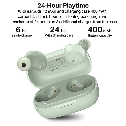TOZO A1 Mini Wireless Bluetooth Earbuds, Green