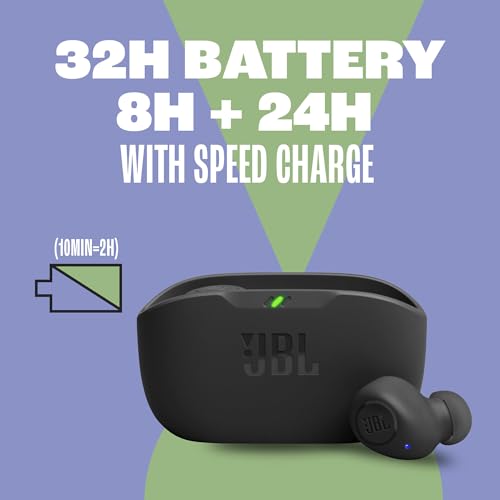 JBL Vibe Buds Wireless Headphones - Black, Small