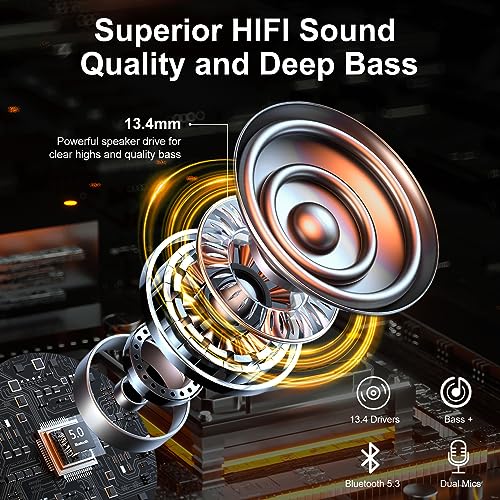Bass Stereo Wireless Earbuds with LED Power Display