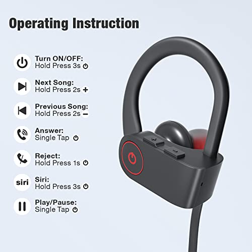 JOYWISE Bluetooth Wireless Earbuds with Mic and IPX7