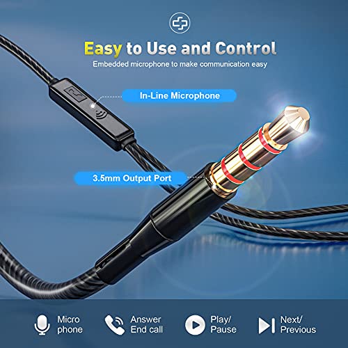 5 Pack Rayleigh Wired Earbuds with Microphone