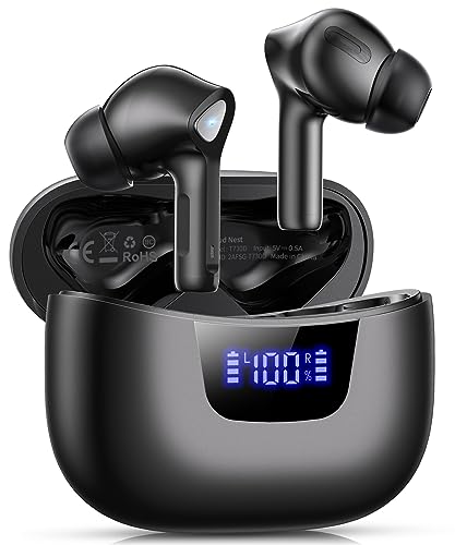 Bluetooth Wireless Earbuds with 50H Playback and Deep Bass