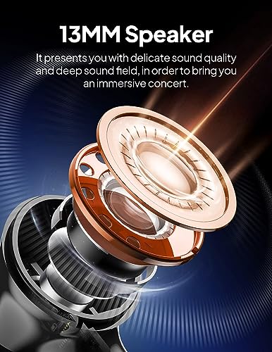 Bluetooth Wireless Earbuds with 50H Playback and Deep Bass