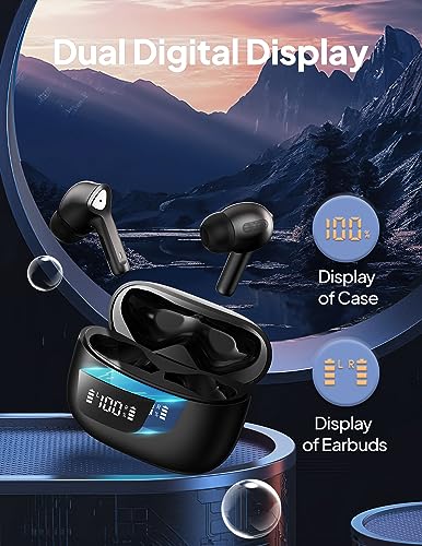 Bluetooth Wireless Earbuds with 50H Playback and Deep Bass