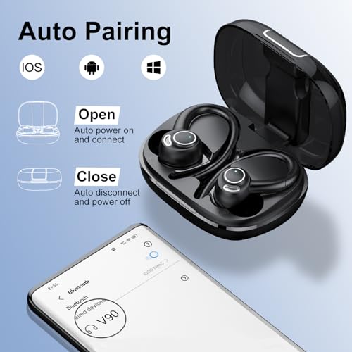 Csasan Wireless Earbuds Sport Headphones with Deep Bass