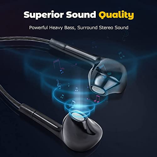 5-Pack Jogteg Earbuds with Mic - Powerful Stereo Bass