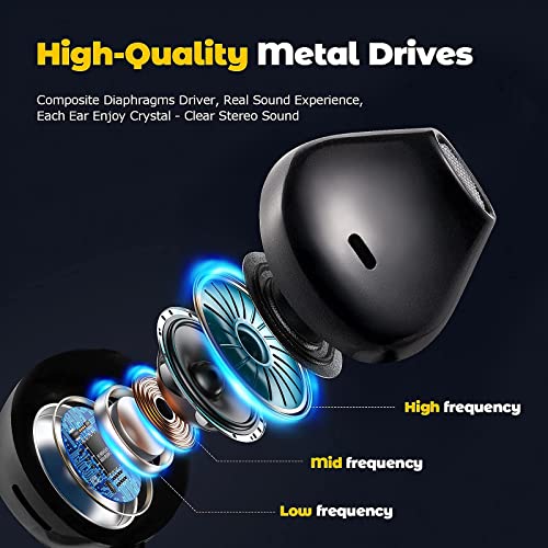 5-Pack Jogteg Earbuds with Mic - Powerful Stereo Bass
