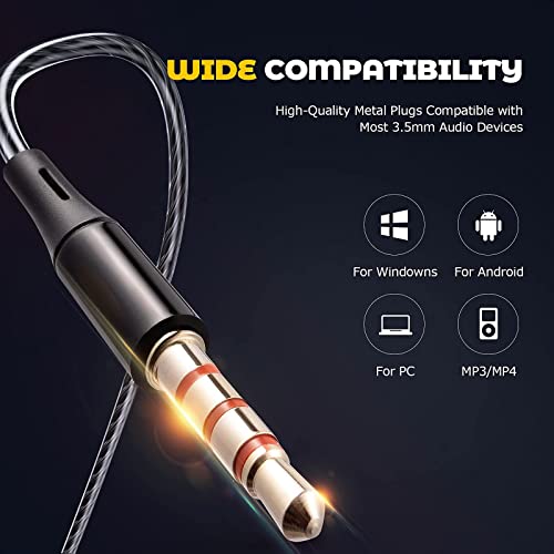 5-Pack Jogteg Earbuds with Mic - Powerful Stereo Bass