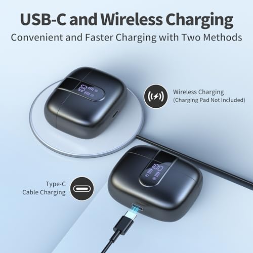 TAGRY Bluetooth Headphones True Wireless Earbuds Sports Mic