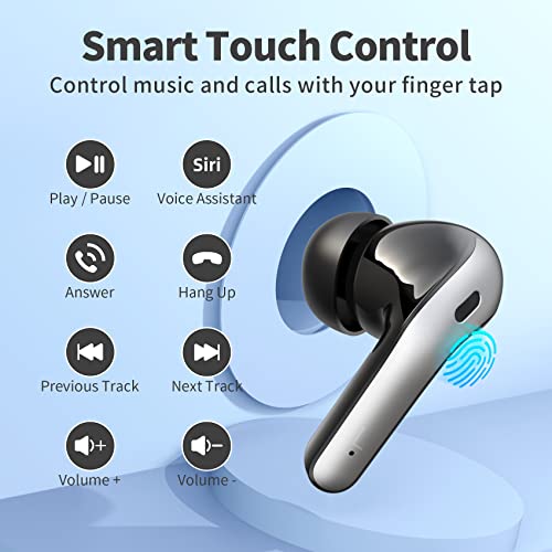 TAGRY Bluetooth Headphones True Wireless Earbuds Sports Mic
