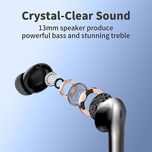 TAGRY Bluetooth Headphones True Wireless Earbuds Sports Mic