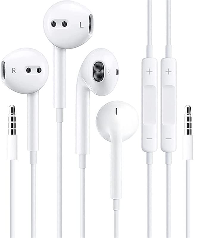 Apple MFi Certified 2 Pack Wired Earbuds