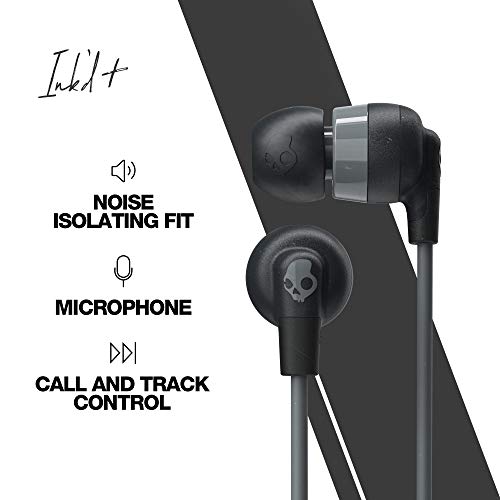 Skullcandy Ink'd+ Wired Earbuds with Microphone - Black
