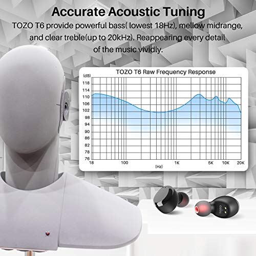 TOZO T6 True Wireless Earbuds Bluetooth 5.3 Earphones