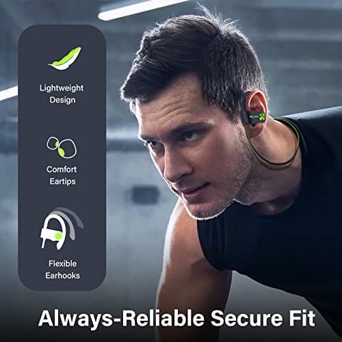 BOLOXA Bluetooth Headphones: Waterproof, Long Battery, and Secure Fit