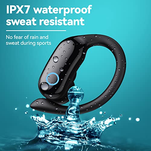 GNMN Wireless Bluetooth Over-Ear Earbuds for Sports/Gym, Black